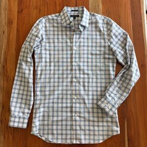 🦊 Banana Republic Light Blue and White Plaid Shirt